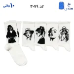 جوراب ساقدار فانتزی کش انگلیسی(۱۰ جفتی) فری سایز ۳۶ تا ۴۳ طرح (LADY)